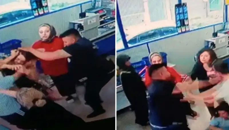 Alışverişte Yaşanan Şok Anlar: Kadını Saçlarından Tutup Yerle Yeksan Etti!
