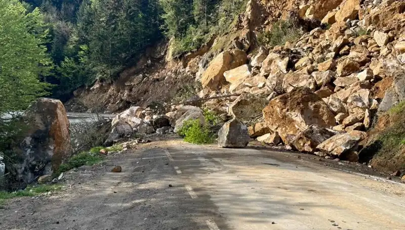 Giresun'da Heyelan: Ulaşımda Acil Durum, Yol Kapatıldı