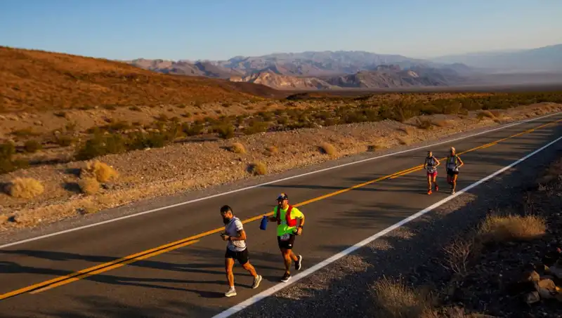 Ölüm Vadisi'nde Zorlu Maratonda Rekor Kıran Koşucu
